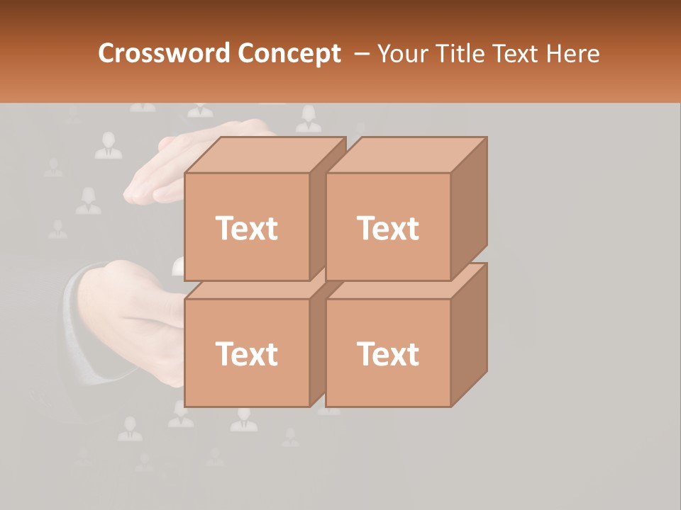 A Man In A Suit Holding A Small White Piece Of Paper PowerPoint Template