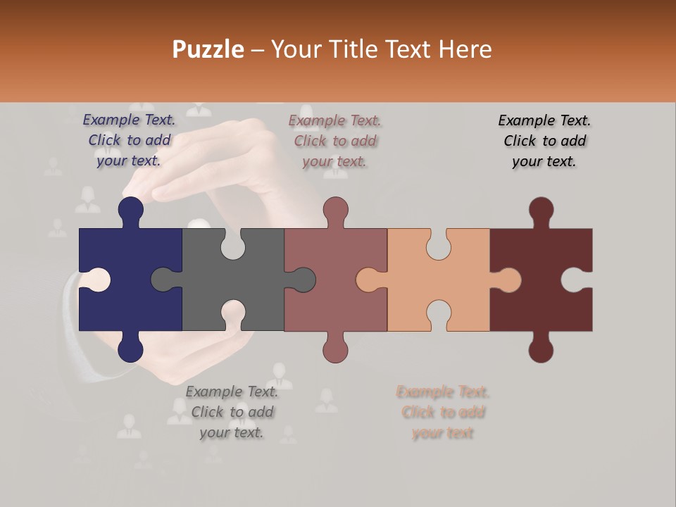 A Man In A Suit Holding A Small White Piece Of Paper PowerPoint Template