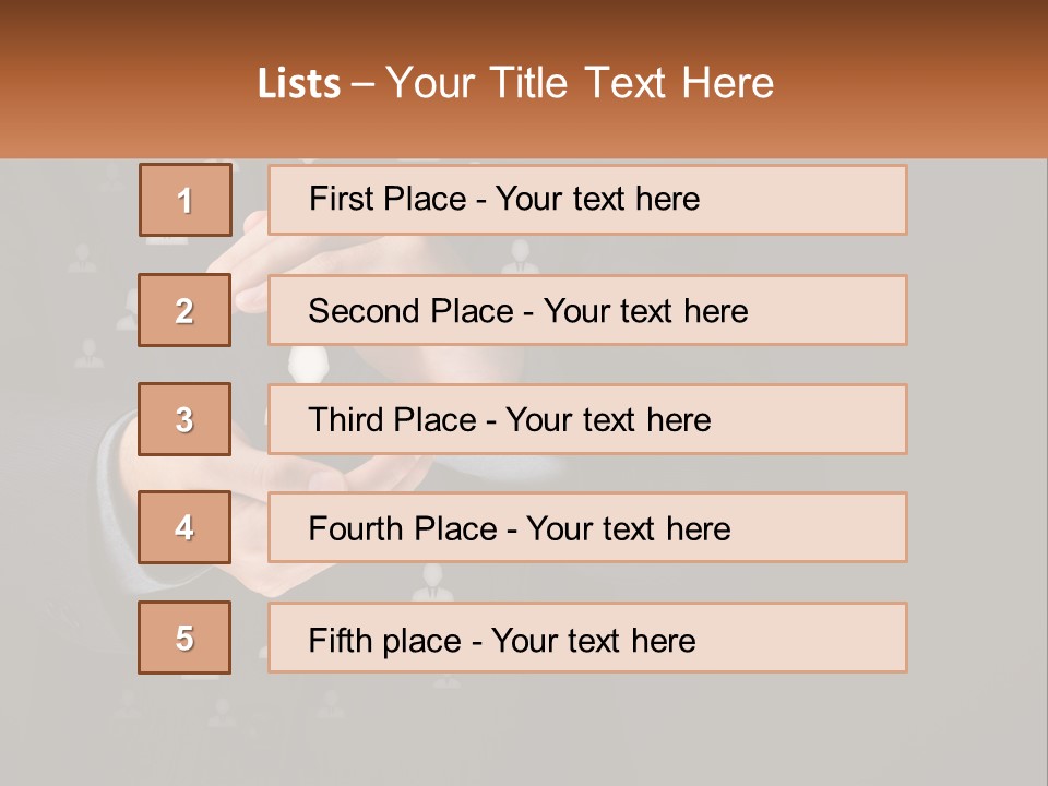 A Man In A Suit Holding A Small White Piece Of Paper PowerPoint Template