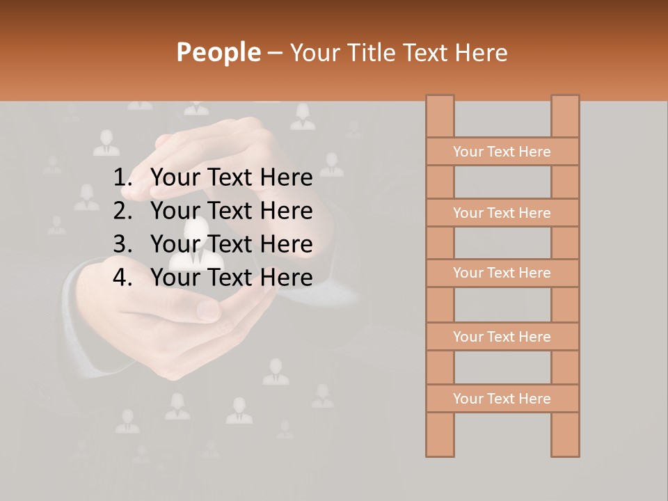 A Man In A Suit Holding A Small White Piece Of Paper PowerPoint Template