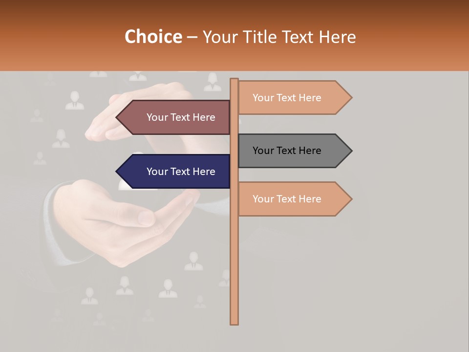 A Man In A Suit Holding A Small White Piece Of Paper PowerPoint Template
