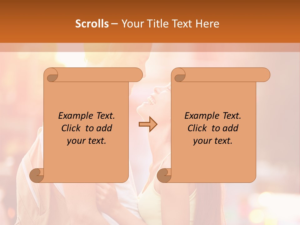 A Man And A Woman Standing Next To Each Other PowerPoint Template