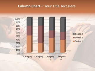 A Pregnant Woman Laying On A White Couch PowerPoint Template