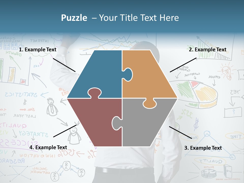 A Man Writing On A Whiteboard With A Marker PowerPoint Template