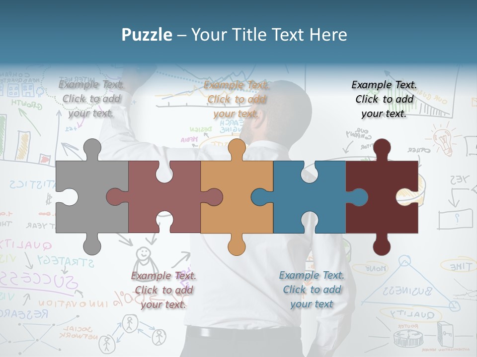 A Man Writing On A Whiteboard With A Marker PowerPoint Template