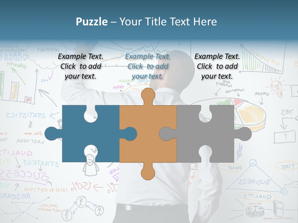 A Man Writing On A Whiteboard With A Marker PowerPoint Template