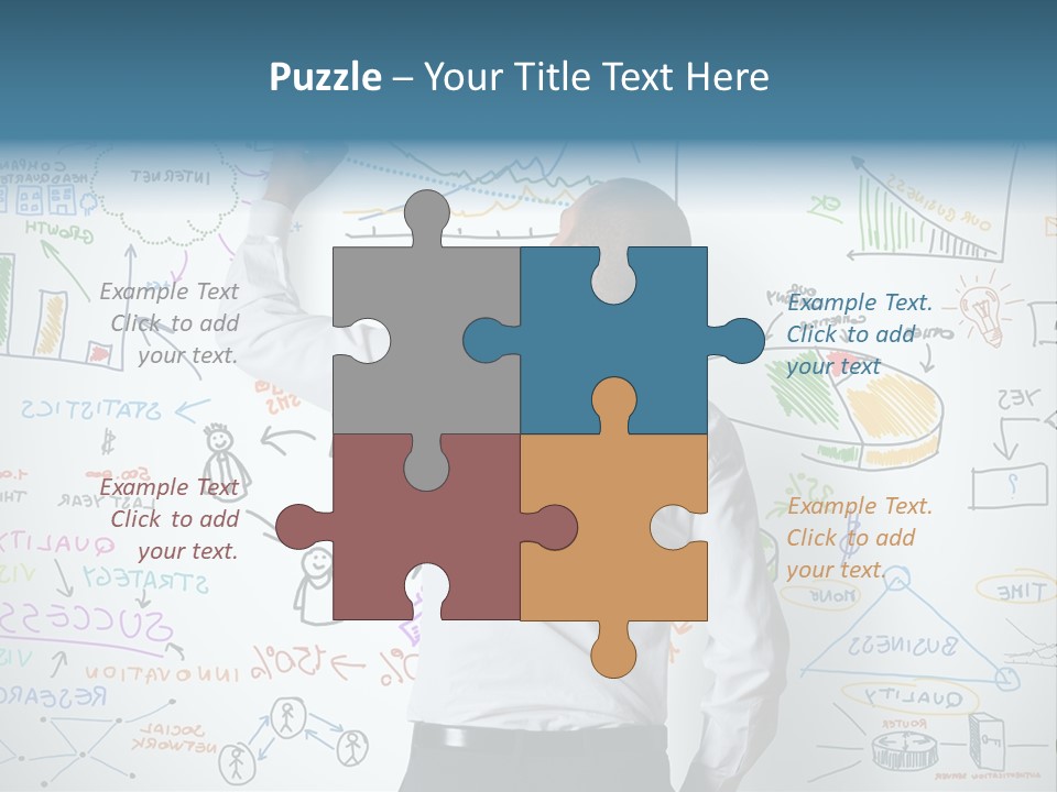 A Man Writing On A Whiteboard With A Marker PowerPoint Template