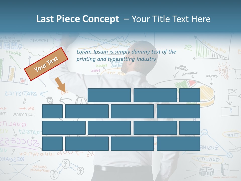 A Man Writing On A Whiteboard With A Marker PowerPoint Template