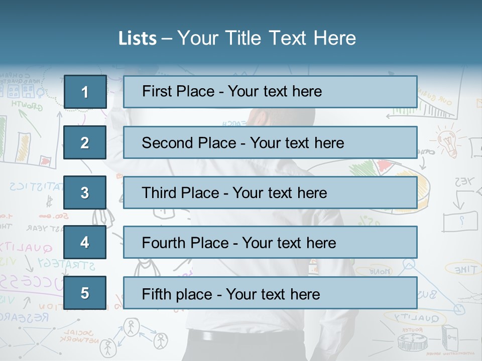 A Man Writing On A Whiteboard With A Marker PowerPoint Template