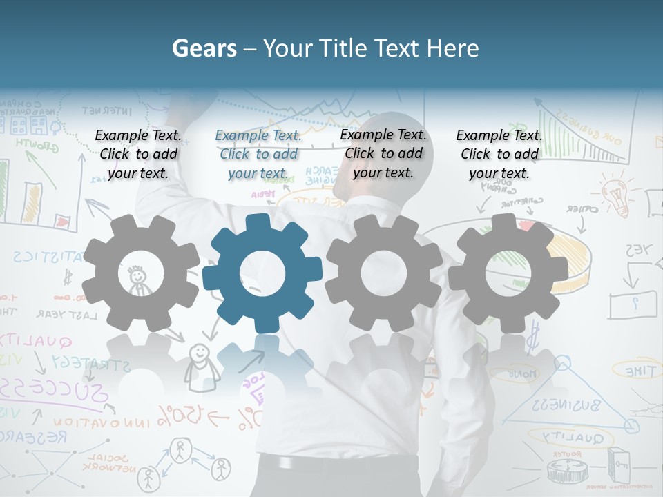 A Man Writing On A Whiteboard With A Marker PowerPoint Template