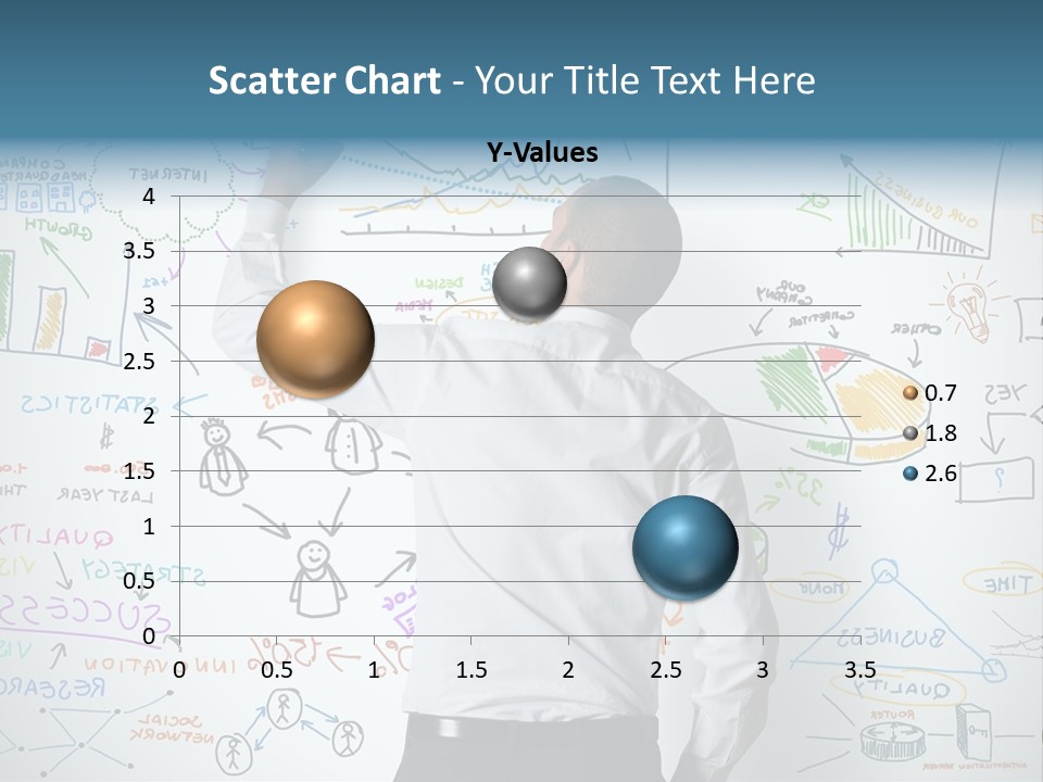 A Man Writing On A Whiteboard With A Marker PowerPoint Template