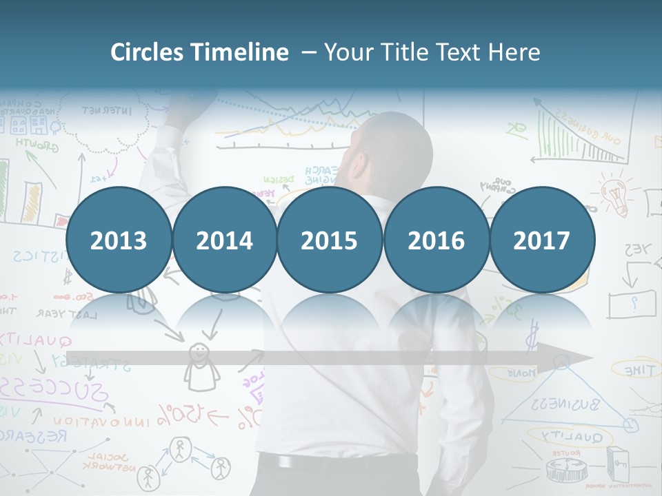 A Man Writing On A Whiteboard With A Marker PowerPoint Template