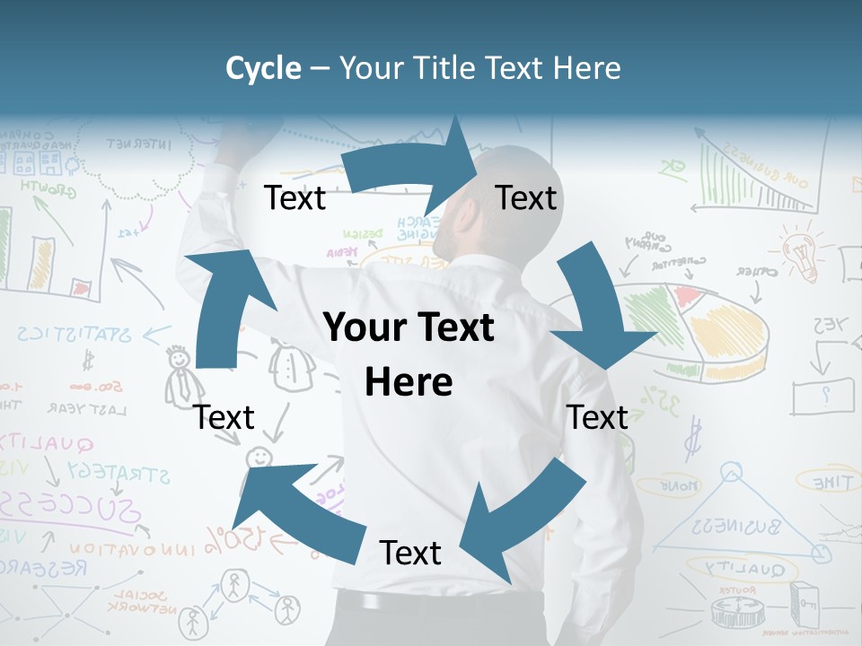 A Man Writing On A Whiteboard With A Marker PowerPoint Template