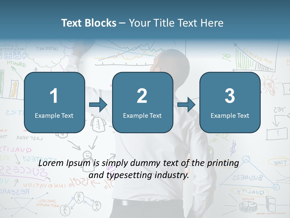 A Man Writing On A Whiteboard With A Marker PowerPoint Template