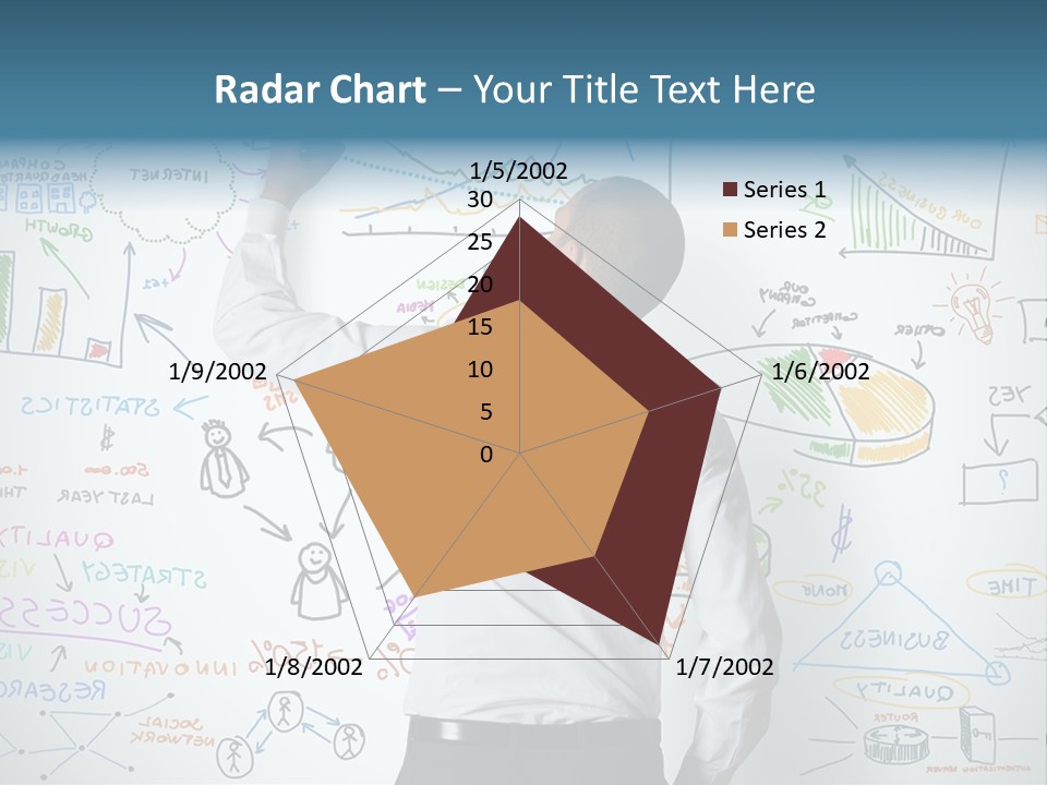 A Man Writing On A Whiteboard With A Marker PowerPoint Template