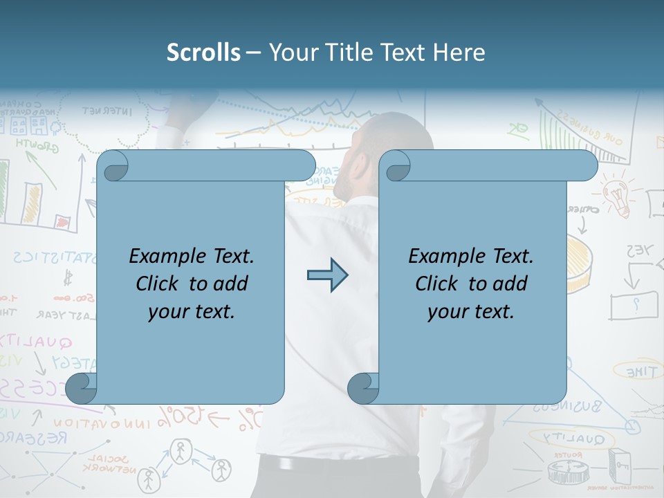 A Man Writing On A Whiteboard With A Marker PowerPoint Template