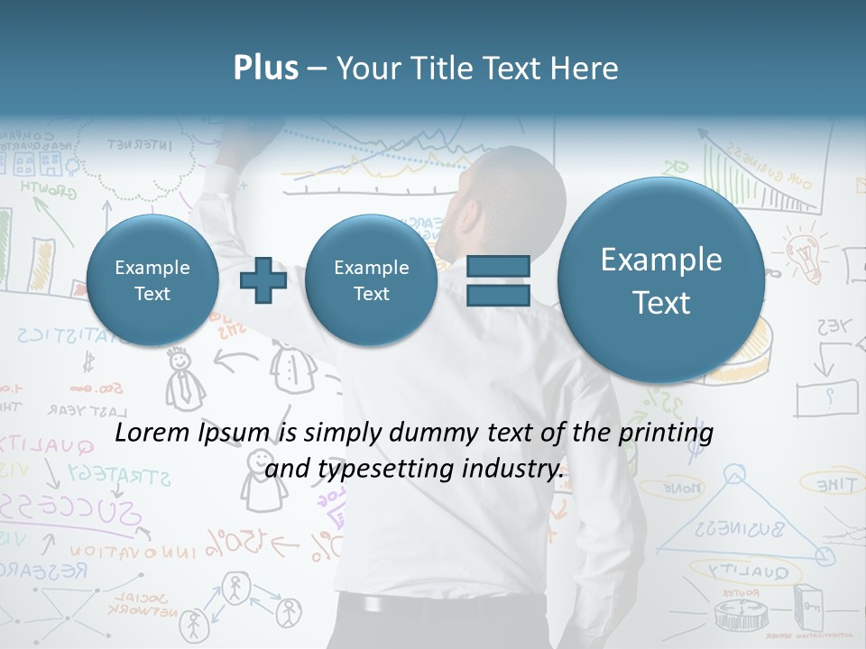 A Man Writing On A Whiteboard With A Marker PowerPoint Template
