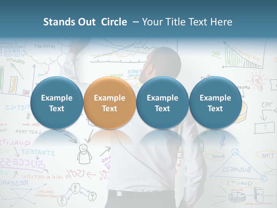 A Man Writing On A Whiteboard With A Marker PowerPoint Template