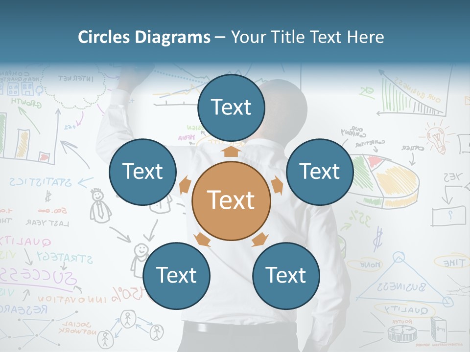 A Man Writing On A Whiteboard With A Marker PowerPoint Template