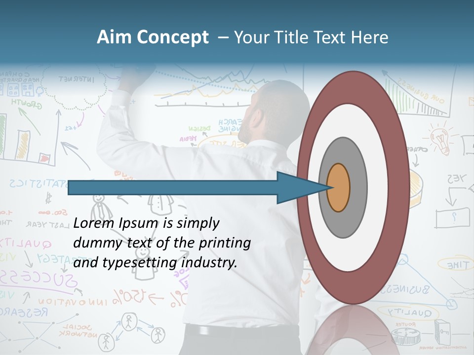 A Man Writing On A Whiteboard With A Marker PowerPoint Template