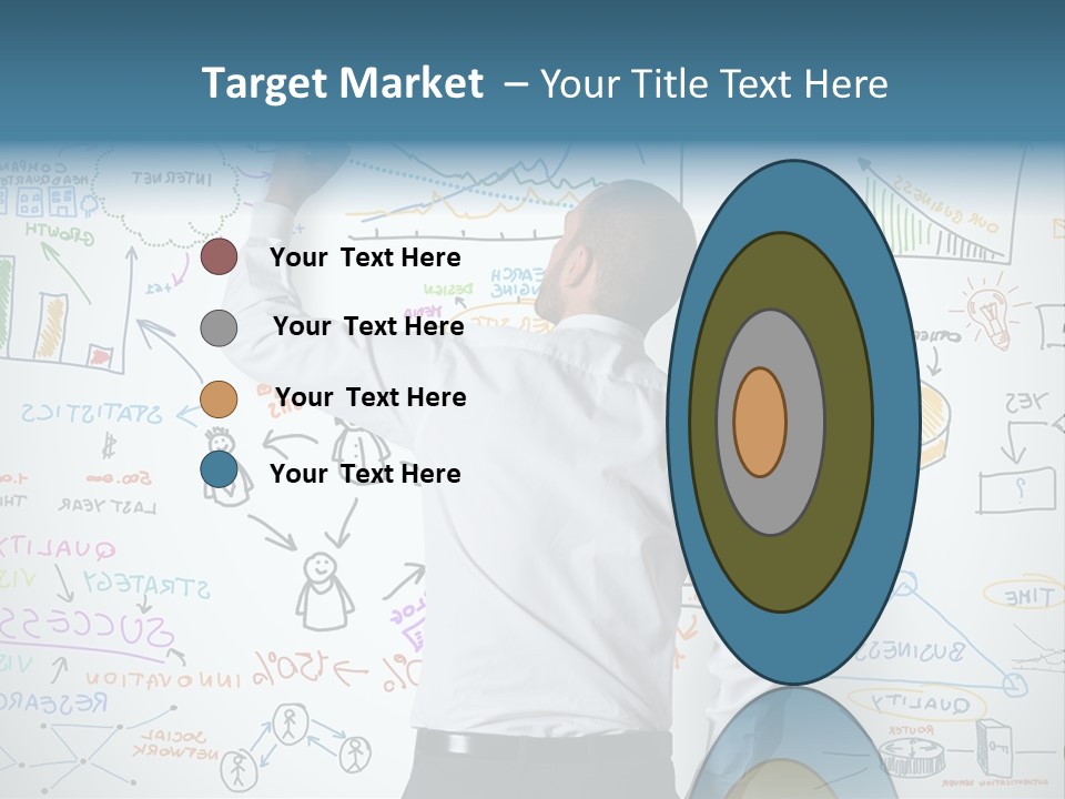 A Man Writing On A Whiteboard With A Marker PowerPoint Template