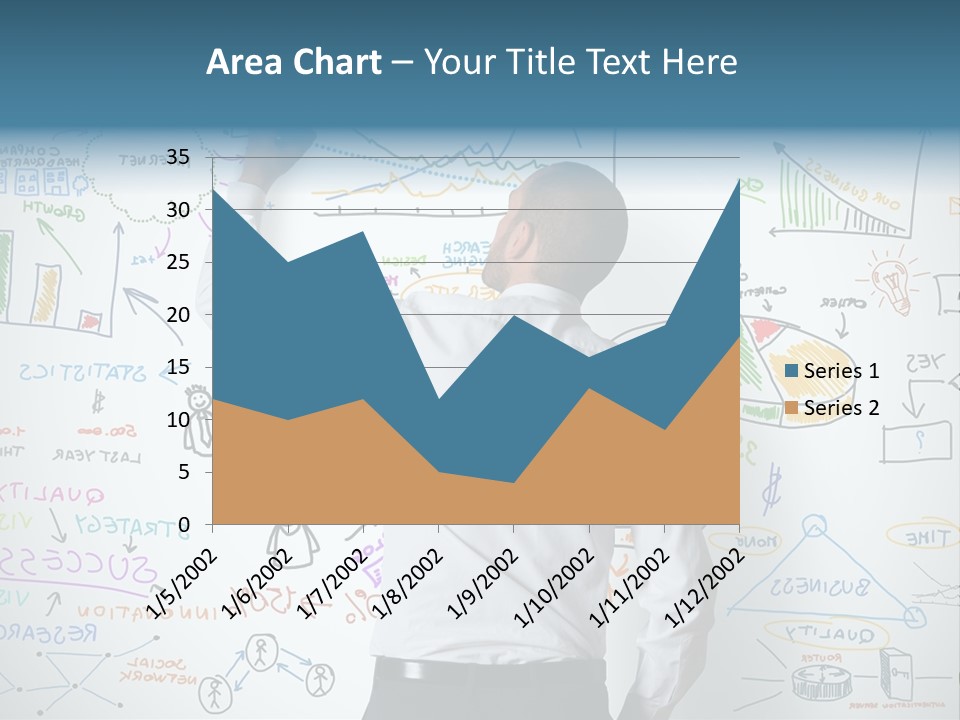 A Man Writing On A Whiteboard With A Marker PowerPoint Template
