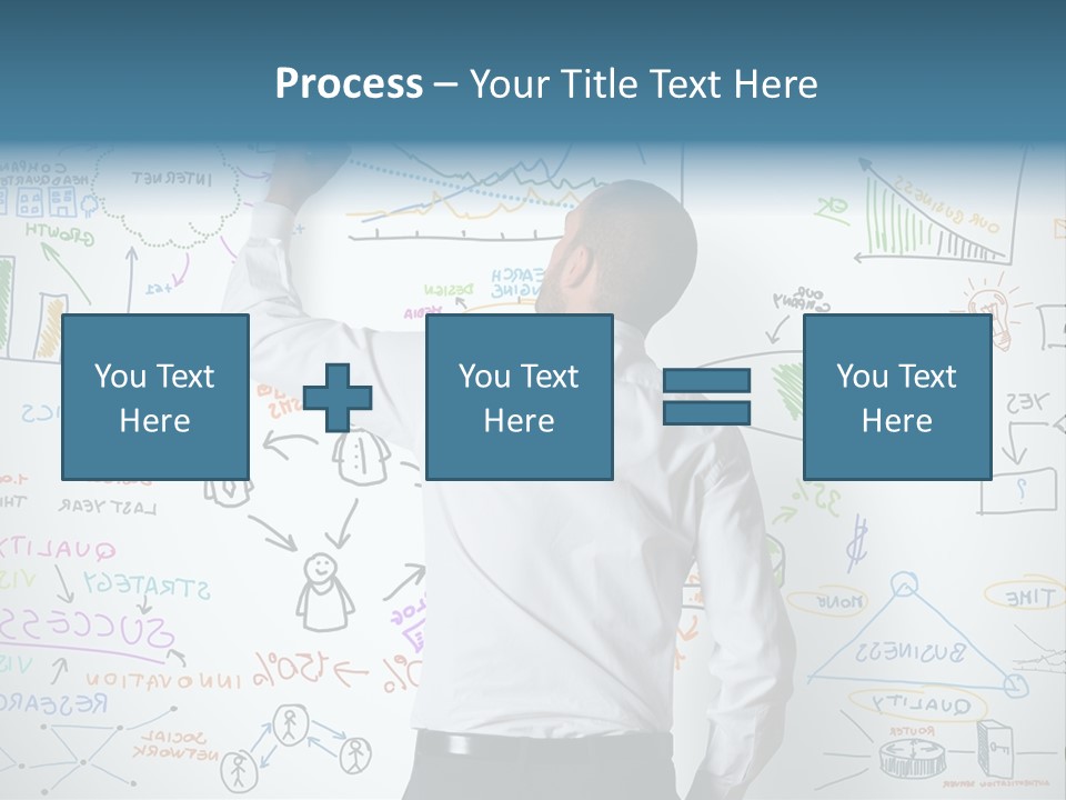 A Man Writing On A Whiteboard With A Marker PowerPoint Template