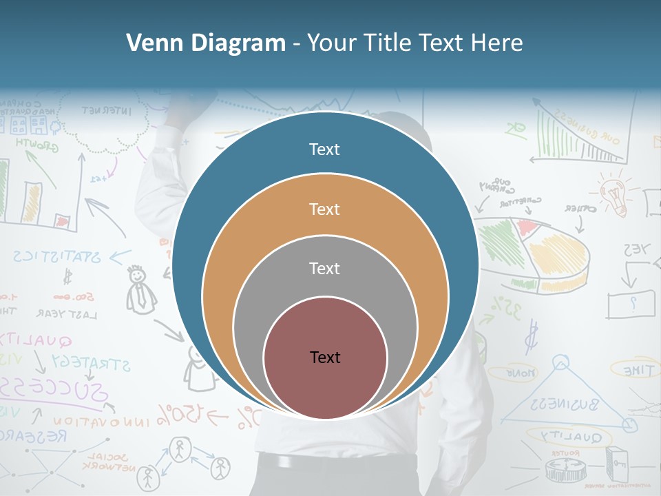 A Man Writing On A Whiteboard With A Marker PowerPoint Template