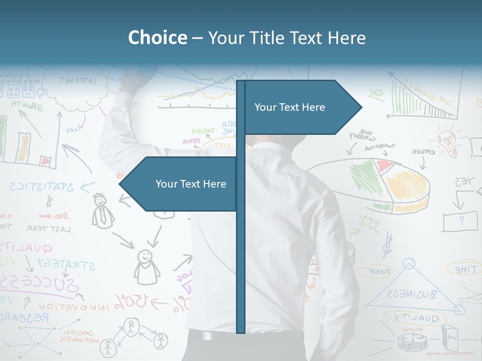 A Man Writing On A Whiteboard With A Marker PowerPoint Template