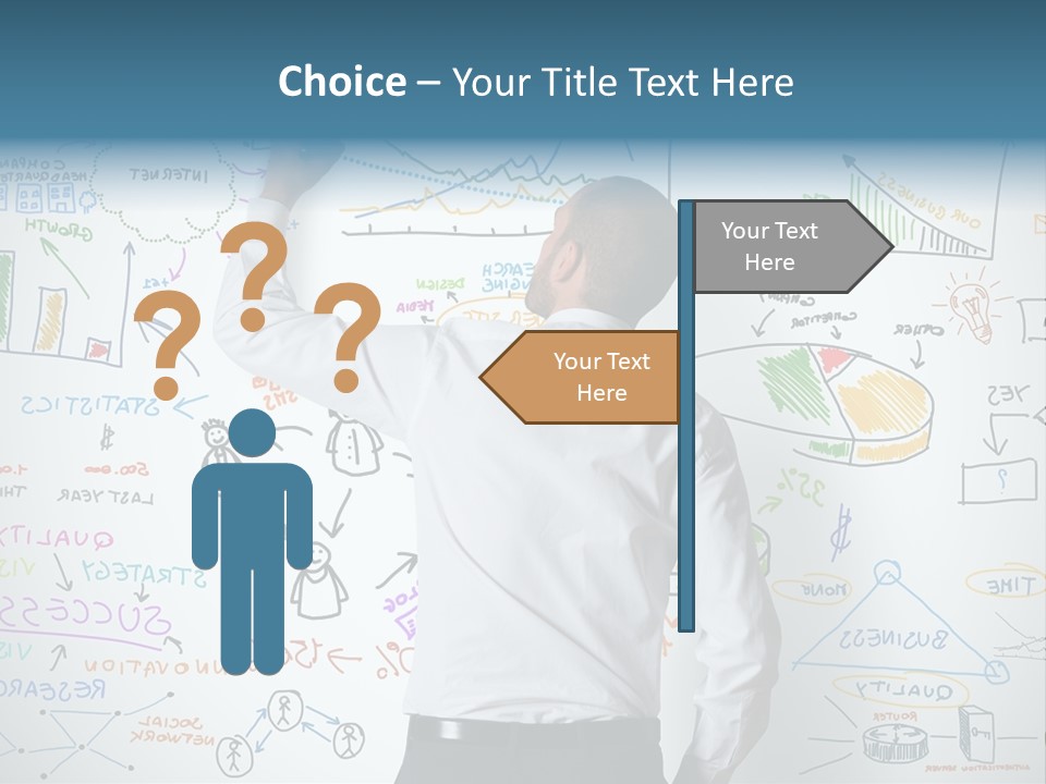 A Man Writing On A Whiteboard With A Marker PowerPoint Template