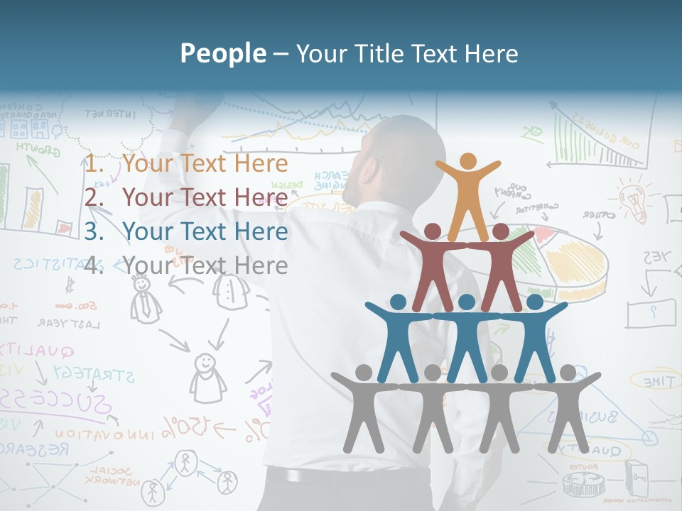 A Man Writing On A Whiteboard With A Marker PowerPoint Template