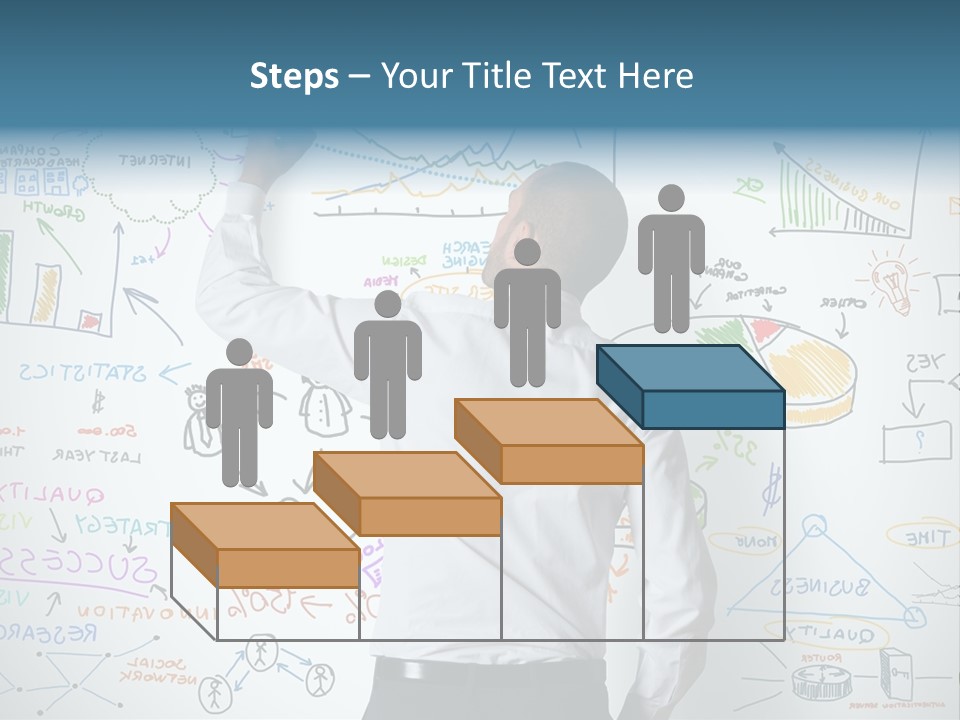 A Man Writing On A Whiteboard With A Marker PowerPoint Template