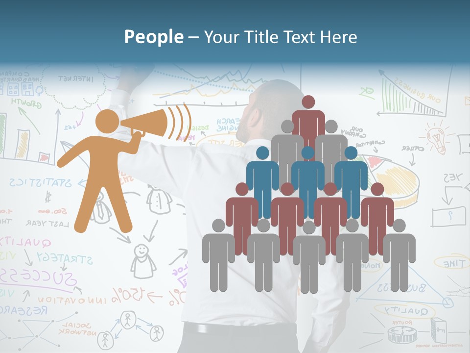 A Man Writing On A Whiteboard With A Marker PowerPoint Template