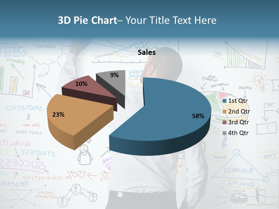 A Man Writing On A Whiteboard With A Marker PowerPoint Template