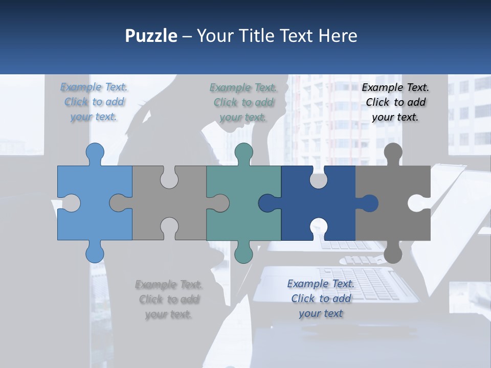 A Man Sitting In Front Of A Laptop Computer PowerPoint Template