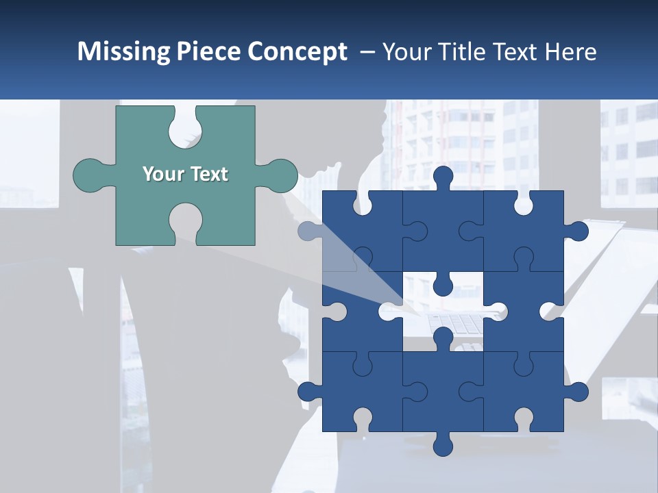 A Man Sitting In Front Of A Laptop Computer PowerPoint Template