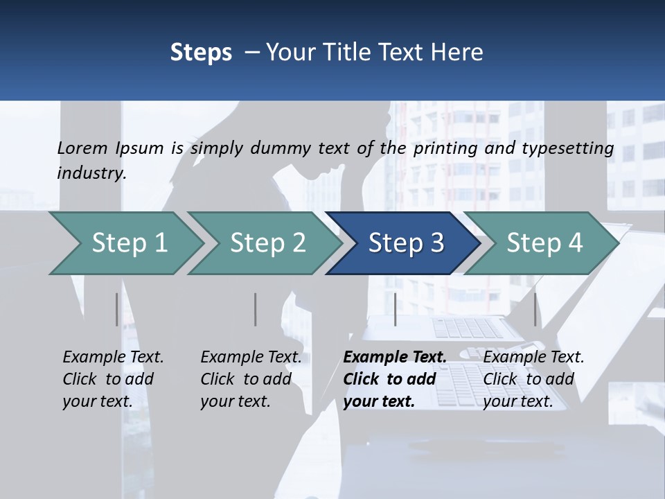 A Man Sitting In Front Of A Laptop Computer PowerPoint Template