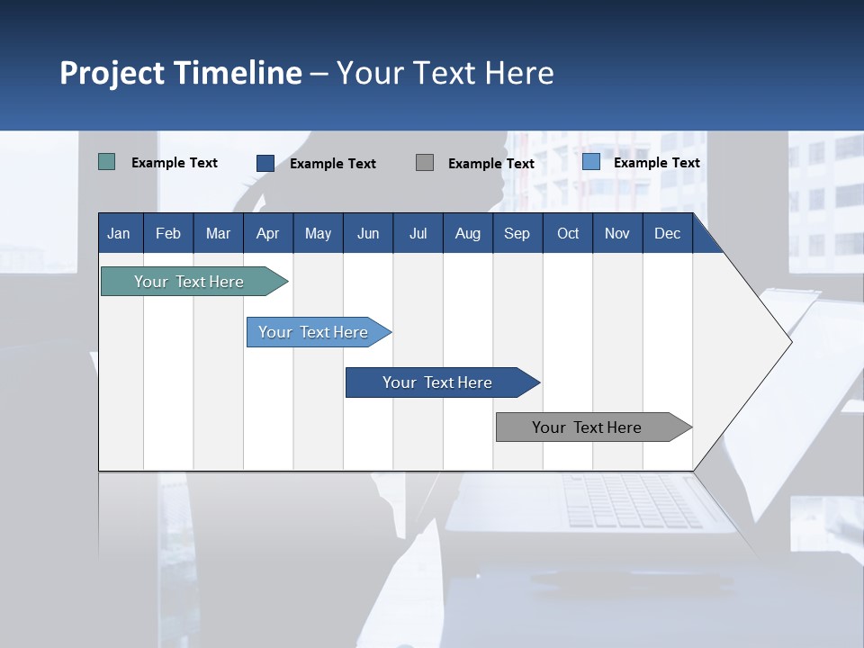A Man Sitting In Front Of A Laptop Computer PowerPoint Template