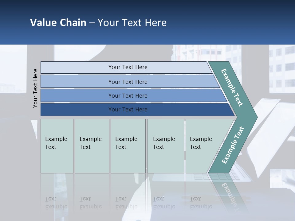 A Man Sitting In Front Of A Laptop Computer PowerPoint Template