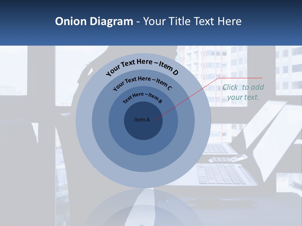A Man Sitting In Front Of A Laptop Computer PowerPoint Template