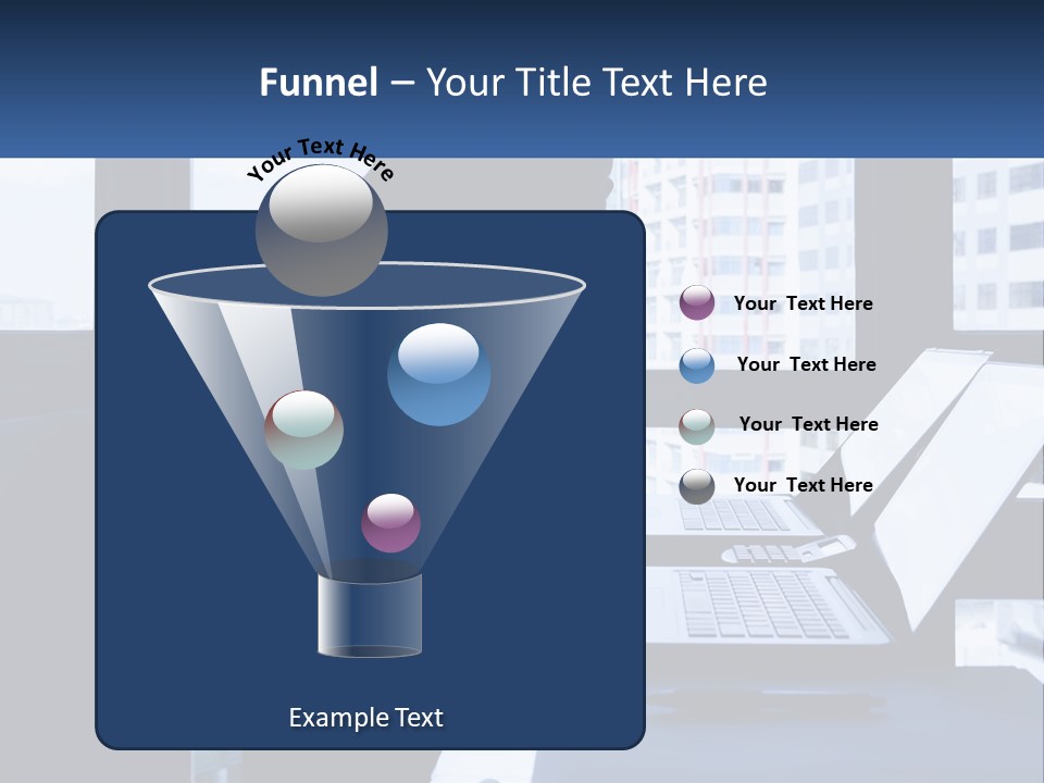 A Man Sitting In Front Of A Laptop Computer PowerPoint Template