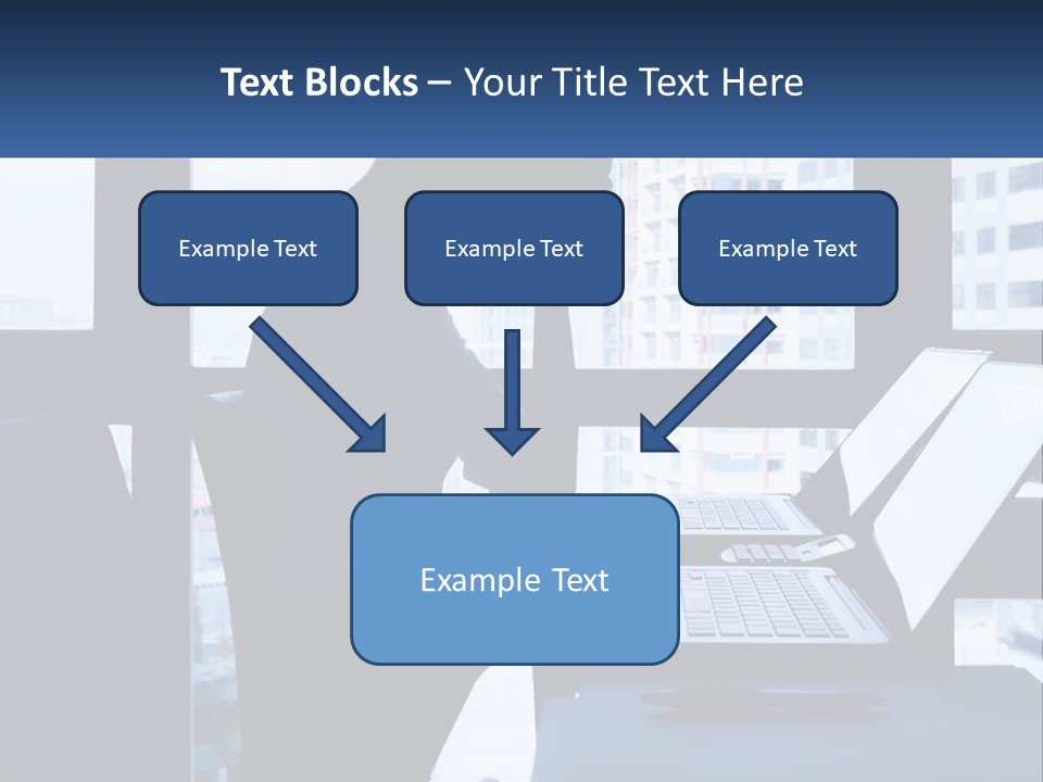 A Man Sitting In Front Of A Laptop Computer PowerPoint Template