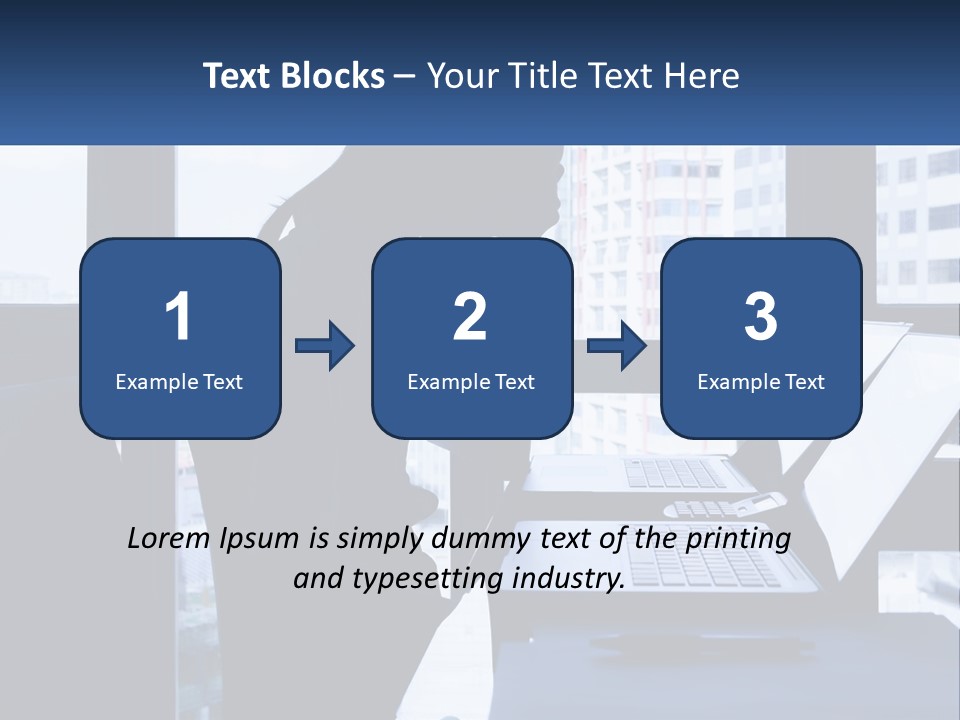 A Man Sitting In Front Of A Laptop Computer PowerPoint Template