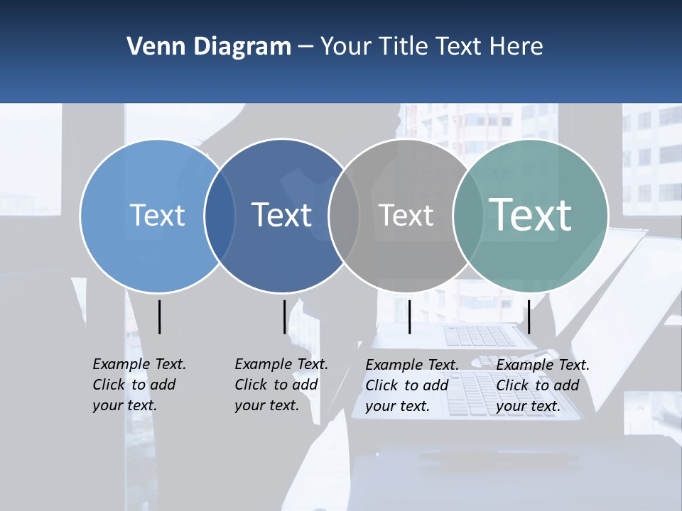 A Man Sitting In Front Of A Laptop Computer PowerPoint Template