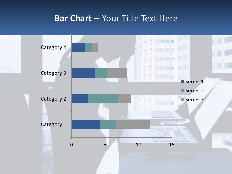 A Man Sitting In Front Of A Laptop Computer PowerPoint Template
