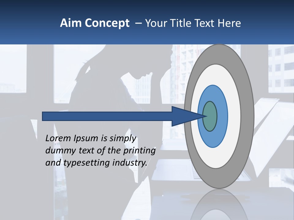 A Man Sitting In Front Of A Laptop Computer PowerPoint Template