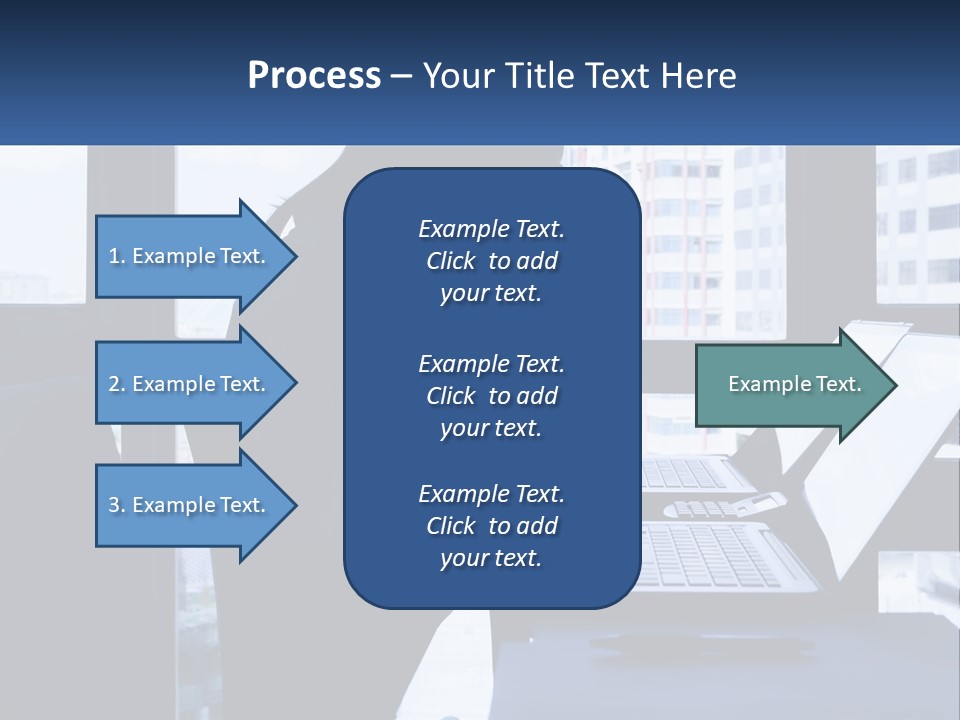 A Man Sitting In Front Of A Laptop Computer PowerPoint Template