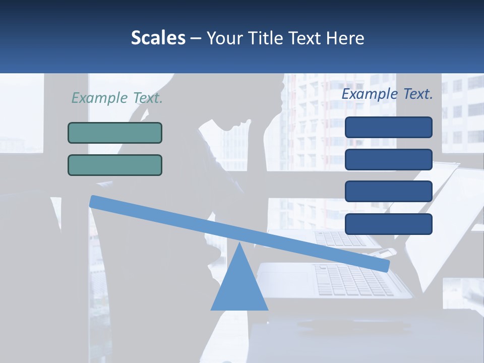 A Man Sitting In Front Of A Laptop Computer PowerPoint Template