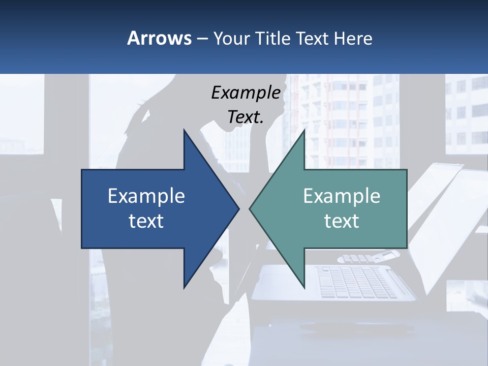A Man Sitting In Front Of A Laptop Computer PowerPoint Template