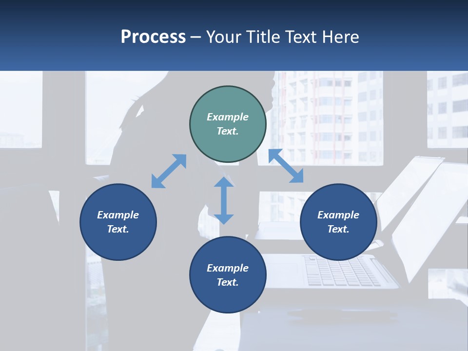 A Man Sitting In Front Of A Laptop Computer PowerPoint Template